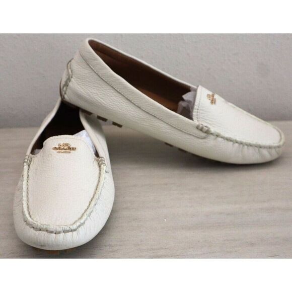 Coach A00276 Women's Sz 9.5B Ivory Cream Amber Slip-On Signature Loafers - Picture 13 of 13